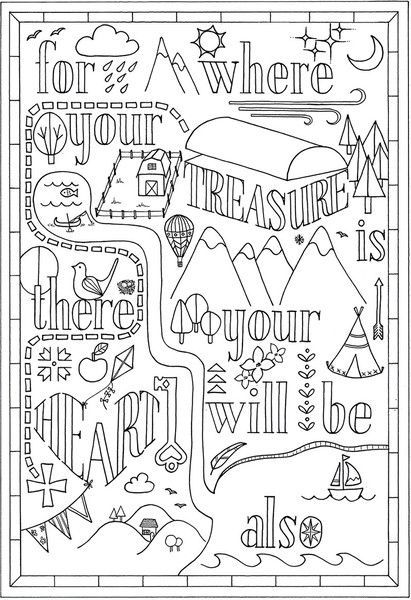 Free Bible Verse Coloring Pages Matthew 6 21 printable for kids and adults. You can download and print this Bible Verse Coloring Pages... Bible Verse Matthew, Sunday School Coloring Pages, Bible Verse Coloring Page, Scripture Coloring, Bible Verse Coloring, School Coloring Pages, Quote Coloring Pages, Bible Coloring Pages, Matthew 6