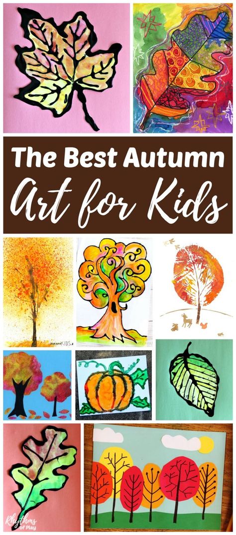 The best fall art projects for kids! Inside you will find easy art and painting ideas for fall leaves and autumn trees, pumpkins, scarecrows, and owls. Fun for kindergarten, first grade and second grade kids this fall!  #kidsart #fallart Fall Art Projects For Kids, Fall Art Projects, Amigurumi For Beginners, Easy Art Projects, Leaves Autumn, Leaf Crafts, Art And Painting, Fall Crafts For Kids, Homeschool Art