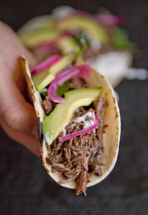 Short Rib Tacos, Rib Tacos, Spicy Stew, Affordable Recipes, Barbacoa Beef, Short Rib, Slow Cooked Meals, Easy Slow Cooker Recipes, Crockpot Beef