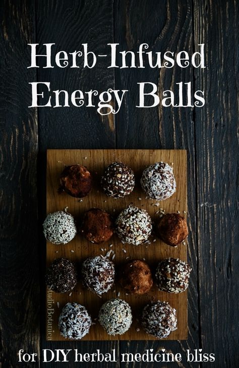 Herbal Energy Balls, Herbal Candy Recipes, Herbal Baking, Medicinal Cooking, Herbal Candy, Herb Medicine, Herbal Kitchen, Carob Powder, Plant Medicine