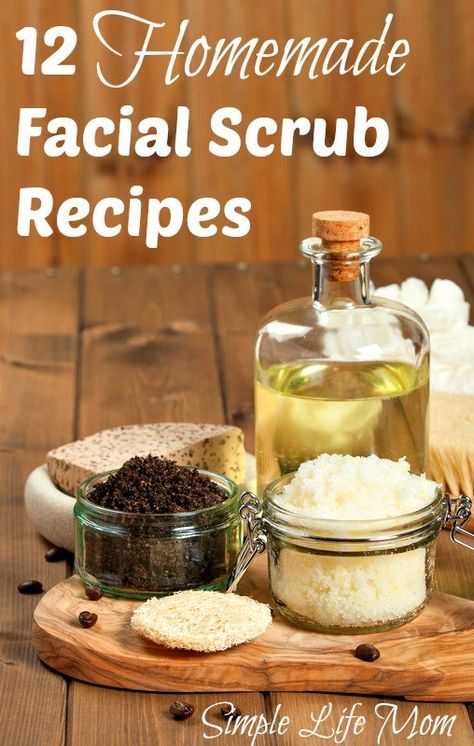 12 Homemade Facial Scrubs | Simple Life Mom Homemade Facial Scrub, Facial Scrub Recipe, Diy Facial Scrub, Face Scrub Recipe, Coffee Facial, Homemade Facial, Diy Face Scrub, Homemade Scrub, Homemade Facials