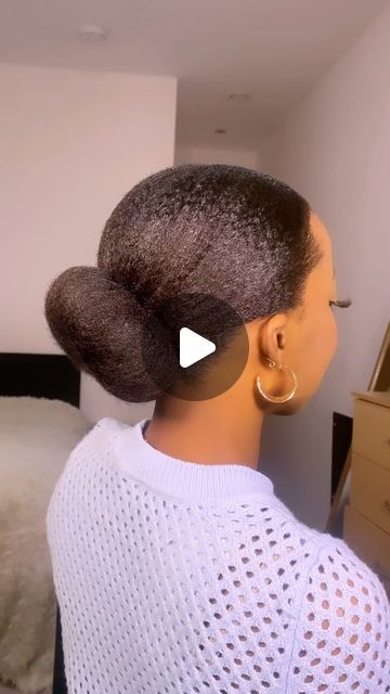 Simple Hairstyles For Medium Hair Black Women, Natural Hairstyles Bun For Black Women, Low Bun Natural Hairstyles Black Women, Professional Natural Hairstyles For Work, How To Style Relaxed African Hair, Professional Natural Hairstyles, Natural Bun Hairstyles, Natural Updo, Middle Parts