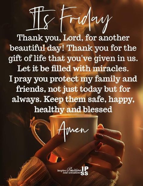 Friday Blessings Mornings, Blessing Friday, Spiritual Partner, Good Friday Morning, Friday Inspirational Quotes, Blessing Quotes, Sunday Morning Quotes, Morning Friday, Week Quotes