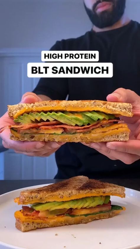 mealprepgram on Instagram: High Protein BLT Sandwich! by @jalalsamfit Packed with layers of flavor, each bite just tastes amazing! One of my favorite breakfast… Ozempic Meals, Easy Breakfast Food, Low Calorie High Protein Recipes, Food Gains, Low Calorie High Protein, Quick Delicious Meals, Blt Sandwich, Healthy High Protein Meals, P90x