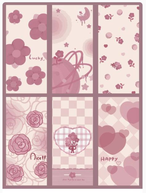 Reddish Pink Wallpaper, Kuromi Bookmark, Cut Pic, Bookmark Printable, Preppy Wallpapers, Cute Home Screen Wallpaper, Journaling Kit, Cute Home Screens, Home Lock Screen