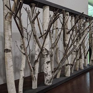 Birch Wall Art, White Birch Logs Decor, Birch Branch Decor, Modern Rustic Wall Decor, Birch Wood Decor, Floating Shelves Display, Wall Art Shelf, Log Decor, Birch Tree Decor