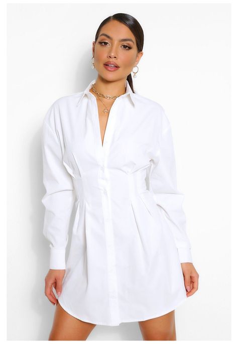 White Button Down Dress, Shirt And Dress, Cuffs Shirt, Shirt Dress White, Poplin Shirt Dress, Shirt Dress Outfit, Dress With Buttons, Fall Dress Outfit, Button Down Shirt Dress