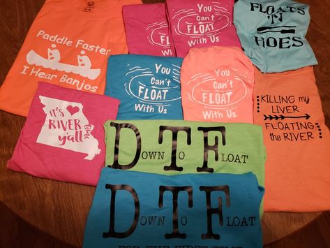 Float trip 2018 River Float Birthday Party, Float Trip Bachelorette Party, Bachelorette Float Trip, River Float Trip Essentials, Float Trip Outfit, Girls River Trip, Float Trip Essentials, Cricut Closet, Float Trip Ideas