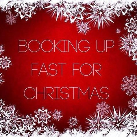 Have you booked yet? Appointments filling up fast Hair Appointment Quotes, Christmas Appointments, Christmas Salon, The Meaning Of Christmas, Hair Salon Quotes, Salon Promotions, Massage Marketing, Skin Center, Hairstylist Quotes