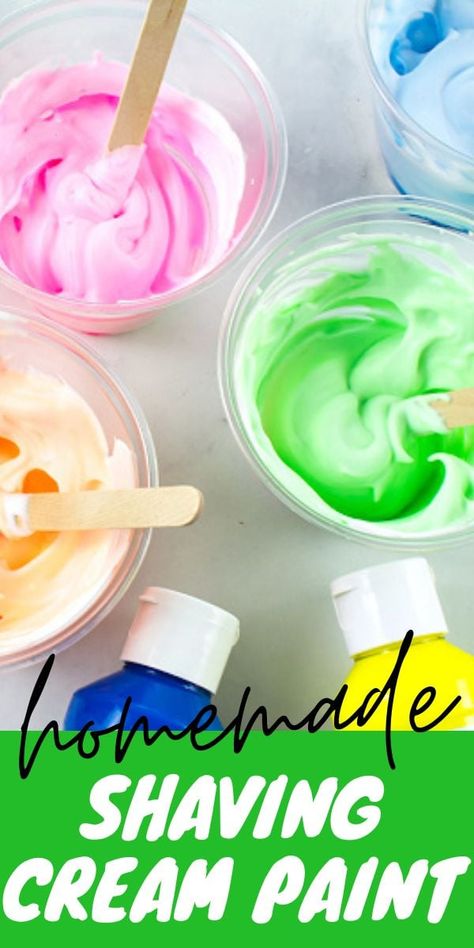 How to Make Homemade Shaving Cream Paint for Kids | Kids Activities Blog Kid Experiments At Home, Shaving Cream Paint, Shaving Cream Art, Homemade Shaving Cream, Shaving Cream Painting, Paint For Kids, Mix Paint, Experiments Kids, How To Make Cream