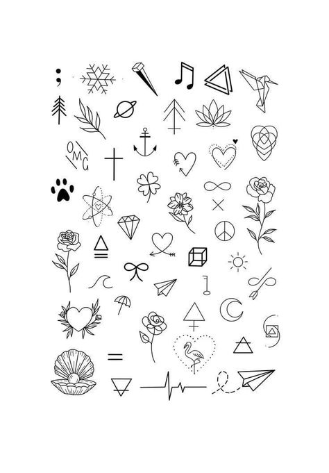 Tattoo Kecil Simple, Cool Things To Draw On Your Hand Easy, Mini Tattoos Aesthetic, Tiny Things To Draw On Yourself, Small Beginner Tattoos, Flash Art Tattoo Simple, Small Simple Doodles, Tato Simpel, Easy Small Tattoos