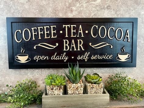 Coffee Tea Cocoa Bar, Instagram Story Coffee, Coffee Vibes Aesthetic, Coffee Bar Decorations, Custom Coffee Bar, Coffee Bar In Kitchen, Coffee Instagram Story, At Home Coffee Bar, Modern Coffee Bar