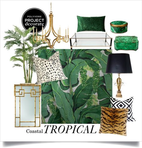 Win a $500 Gift Card to OKL at Polyvore's Project Decorate Katie Rosenfeld, Tropical Interior Design, Tropical Glam, Deco Living, Tropical Interior, Colour Trend, Glam Pad, Tropical Bedrooms, Popular Interior Design