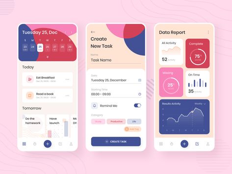 To Do List App Exploration by Arla Sifhana Putri for Noansa on Dribbble To Do List App, Wireframe Mockup, Mockup Inspiration, Application Interface, To Do App, Ux Trends, Mobile Code, Ui Design Mobile, Planning App