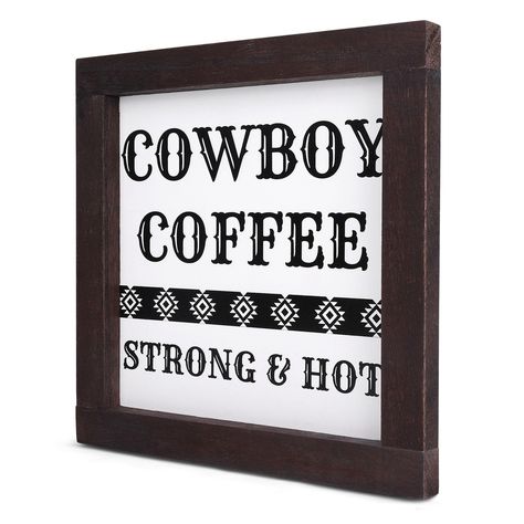 PRICES MAY VARY. Unique Design: Elevate your coffee bar with our western-themed sign, featuring a unique western/farmhouse design that adds a touch of elegance Wood Materials: Our wooden sign is made from wood materials. The wood materials also give the piece a rustic feel that is perfect for creating a warm and welcoming atmosphere in your home Easy to Hang:Each sign with screws and sawtooth hanger on the back ,ready to hang.The rustic coffee bar decoration also can be put on coffee table, coun Farmhouse Coffee Bar Decor, Western Kitchen Decor, Western Farmhouse, Cowboy Coffee, Farmhouse Coffee Bar, Western Kitchen, Farm Wife, Coffee Bar Decor, Brown Kitchens