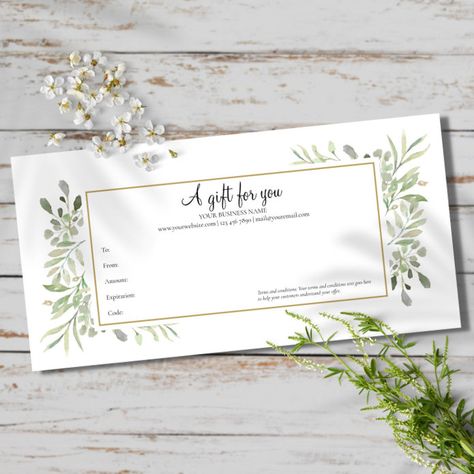 Gift certificate design