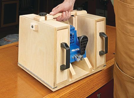 Pocket-Hole Jig Workstation | Woodsmith Plans Router Table Plans, Woodsmith Plans, Woodworking Jigsaw, Diy Pocket, Woodworking Plans Pdf, Woodworking Tools Storage, Pocket Hole Jig, Woodworking Joinery, Wood Shop Projects