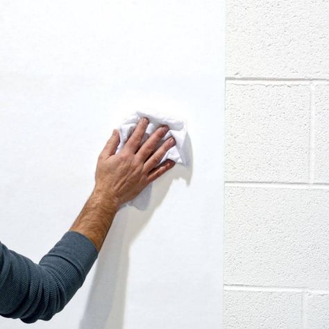 6 ways to smooth walls without plastering, according to pros | Real Homes Covering Cinder Block Walls Interior, Gym Remodel, Concrete Refinishing, Basement Theater, Basement Steps, Basement Redo, Concrete Block Walls, Cinder Block Walls, House Repair