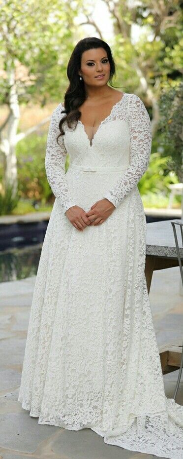 Plus Wedding Dresses, Plus Size Brides, Plus Size Wedding Gowns, Trendy Wedding Dresses, Top Wedding Dresses, Wedding Dresses Corset, Lace Dress With Sleeves, Wedding Gowns Lace, Wedding Dresses Plus Size