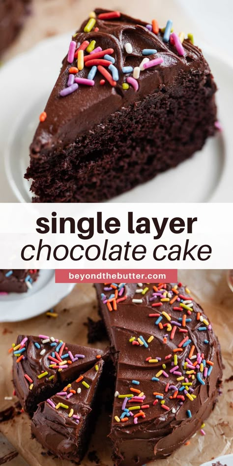 Single Layer Chocolate Cake, Milk Chocolate Frosting Recipe, Small Chocolate Cake, Layer Chocolate Cake, Milk Chocolate Frosting, Mini Chocolate Cake, Bday Stuff, Cocoa Cake, Chocolate Cake Recipe Moist