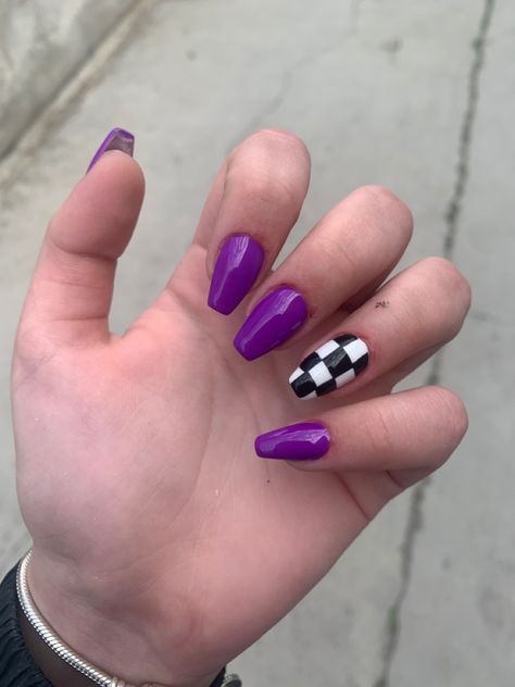 An idea for all the Kokichi kinnie🍇 #kokichi #kokichiouma #nails #drv3 #danganronpa Danganronpa Inspired Nails, Danganronpa Nail Art, Danganronpa Nail Designs, Danganronpa Nails Ideas, Fnaf Nails Ideas, Fnaf Nail Art, Danganronpa Nails, Fnaf Nails, Kokichi Kinnie