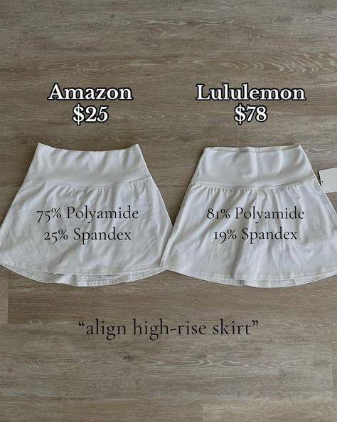 Heidi and Tara Snipes on Instagram: "DROP YOUR @ BELOW ⬇️ FOR 🔗! Lululemon vs Amazon 🤔 this new athletic skirt from Amazon looks & feels a lot like Lululemon’s align skirt 👏🏼 just a lot cheaper 😜…which one do you guys prefer?   Amazon fashion, affordable fashion, Amazon athletic wear, Amazon athletic skirt, Amazon athleisure, Amazon skirt, Lululemon, lululemon align skirt, lululemon skirt, golf skirt, tennis skirt, pickleball skirt, athletic skirt, skirt, skort   #lululemon #lululemonalign #lululemonalignskirt #lulu #amazonskirt #amazonfashion #affordablefashion #skirt #skort #athleticskirt #tennisskirt #golfskirt #pickleballoutfit" Amazon Athleisure, Pickleball Skirt, Skirt Lululemon, Skirt Tennis, Jean Skirt Outfits, Athletic Skirts, Lululemon Skirt, Golf Skirt, Athletic Skirt