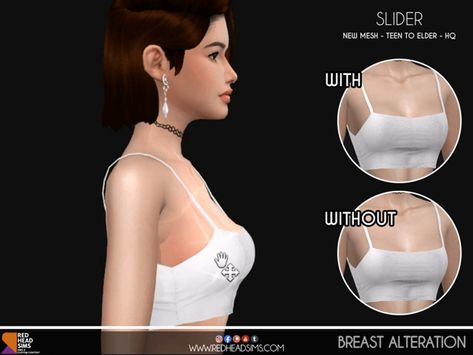 Sims 4 Breast Slider, Cc Top, Alpha Cc, Sims 4 Traits, Cc Sims4, Makeup Cc, Skin Details, Sims 4 Body Mods, David Sims