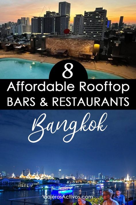 Rooftop bars and restaurants with views of the river, the old town, and the city of Bangkok at a price that everyone can afford. Bangkok Sky Bar, Bangkok Rooftop Bar, Bangkok Restaurants, Rooftop Bangkok, Chill Bar, Bangkok Rooftop, Bangkok Restaurant, Bangkok Food, Rooftop Dining