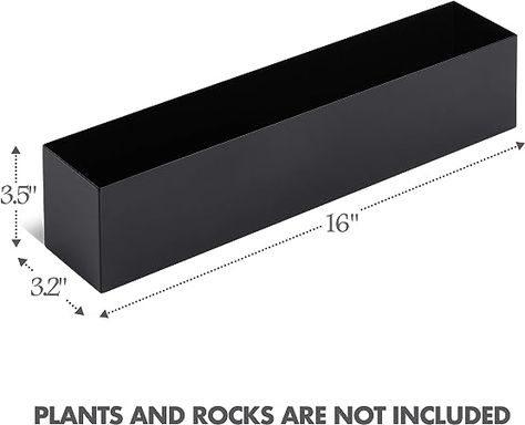 Amazon.com: DR&Co Modern White Rectangle Planter Box | 16" Metal Planter Perfect as a Succulent Planter | Narrow Planter Box for Table or Window Sill Planters Indoor | Rectangular Stainless Steel Long Planter : Patio, Lawn & Garden Window Planter Box, Metal Window Boxes, Rectangular Planter Box, Long Planter, Window Planter, Planters Indoor, Rectangle Planters, Window Planters, Flower Pot Design