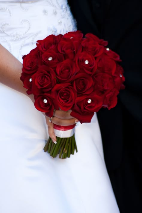 red rose bouquet. this is what i was thinking of the other day when we were talking about you wearing your ruby necklace. the roses co-ordinate with it. go to her page. she has lots of plus size dresses. Red Rose Bridal Bouquet, Red Rose Bouquet Wedding, Red Bouquet Wedding, Red Rose Wedding, Rose Bridal Bouquet, Red Bouquet, Red Rose Bouquet, Rose Wedding Bouquet, Prom Flowers