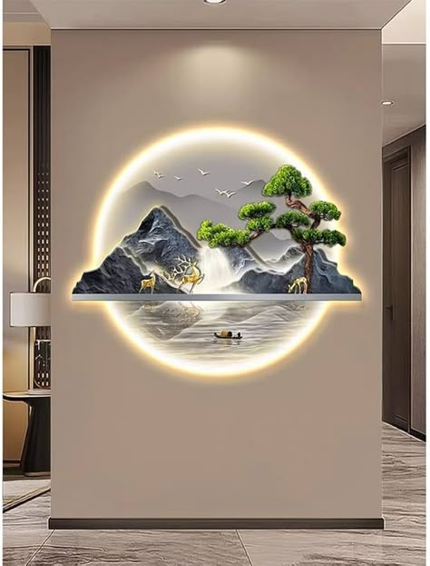 Amazon.com: 3D Wall Art Decor, Wall Sculptures Wall Hanging Art With Led Light, Wall Art Decorations Lamp, Oriental Decor Traditional Chinese Wall Hanging Painting ( Color : Multi-colored , Size : 96x80cm ) : Tools & Home Improvement Led Light Wall Art, 3d Wall Art Decor, Wall Hanging Painting, 3d Relief Art, Led Light Wall, 3d Wall Sculpture, Wood Lamp Design, Chinese Wall, Led Wall Art