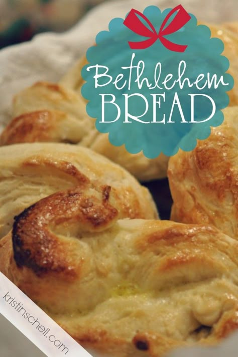 Bethlehem Dinner Christmas Eve, Breakfast In Bethlehem, Bethlehem Bread, Bethlehem Dinner, Bible Snacks, Middle Eastern Bread, Vbs Snacks, Bible Food, Biblical Christmas