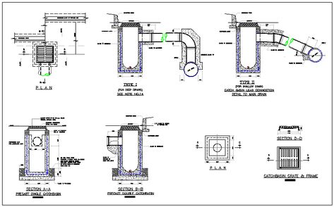 Catch Basin Details - Cadbull Catch Basin, Restroom Design, Building Layout, Types Of Architecture, Modern Small House Design, Drawing Block, Basin Design, Landscape Plan, High Rise Building