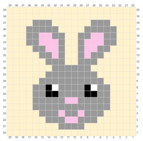 DIY Crochet Lily: [C2C Crochet] The Easter bunny C2C crochet cup coaster. Crochet A Coaster, Crochet Cup Coaster, Crochet Lily, Gray Bunny, Bunny Quilt, Easter Crochet Patterns, Diy Perler Bead Crafts, Baby Quilt Patterns, Pixel Crochet