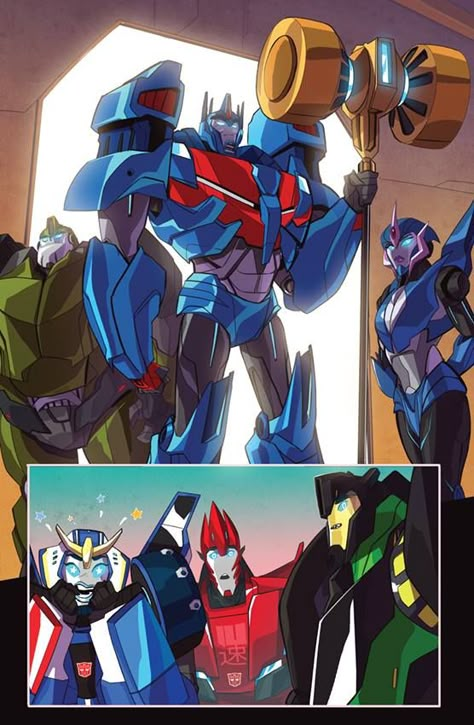 I love Strongarm reaction And Ultra Magnus got his hand back Transformers Rid 2015 Sideswipe, Transformers Rid 2015, Transformers Robots In Disguise, Arcee Transformers, Transformers Rid, Robots In Disguise, Ultra Magnus, Bumblebee Transformers, Transformers Cybertron