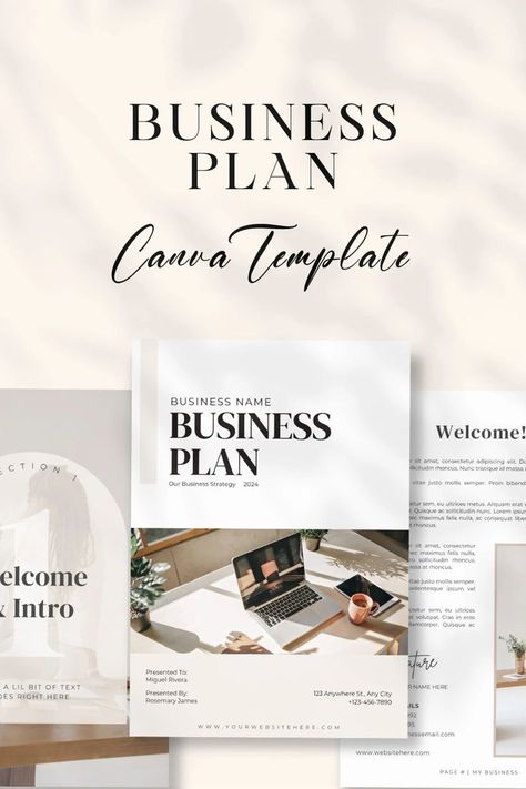 Boost your startup's success with our Canva Editable Business Plan Template. Perfect for crafting compelling business proposals, this marketing template simplifies planning and ensures your ideas are polished professionally. ----- What will you get? - A PDF with a link to the Canva Template - This template only works in Canva ----- IMPORTANT REMINDERS: ✨ THIS IS A DIGITAL TEMPLATE/DOWNLOAD AND NO PHYSICAL ITEM WILL BE SHIPPED TO YOU. ✨ NON-REFUNDABLE. Digital items aren't eligible for returns or Business Planning Template, Canva Business Templates, Plan Book Template, Template For Ppt, Instagram Template Ideas, Business Plan Proposal, Coach Instagram Template, Template Quotes, Best Canva Templates