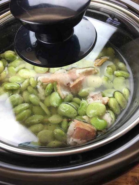 Southern Homemade Butter Beans - Back To My Southern Roots Butterbeans Southern Crockpot, Crock Pot Butter Beans, Butter Beans Recipe Crockpot, Slow Cooker Butter Beans, Lima Beans In Crockpot, Crockpot Vegetables, Beans Recipe Crockpot, Lima Bean Recipes, Cheesesteak Casserole