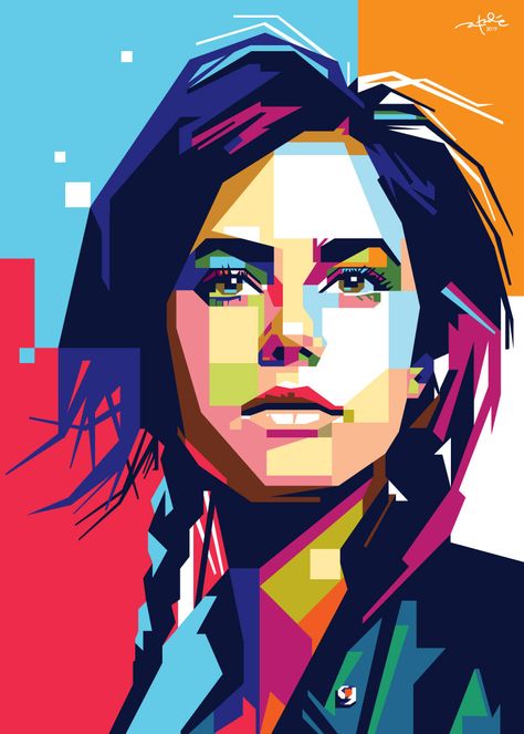 Actress on Behance Faces Sketch, Portrait Faces, Illustration Pop Art, Portraits Ideas, Pop Art Artists, Wpap Art, Illustration Kunst, Abstract Portrait Painting, Polygon Art