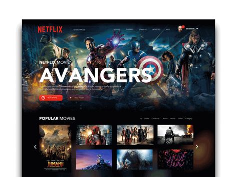 Netflix Web Design, Netflix App, 포트폴리오 레이아웃, Movie Website, Website Mockup, Web Project, Web Inspiration, Web Design Trends, Web Layout Design