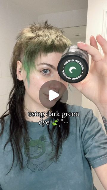 Faeryn on Instagram: "forest green hair🌲🌳 ⁣  ⁣˖°˖ juniper green hair dye - @lunartideshair ˖°˖⁣  still growing out the black box dye! was v impressed with how long the last dye stayed in my hair so hoping this lasts well too.  I know this would work better with bleach but I’m trying to grow my hair out without, also mega enjoying the swampy tones! 🍀  ⁣⁣ ♡⁣⁣ mullet haircut by @aimeejayhairx ♡⁣⁣ ⁣⁣⁣⁣⁣⁣  ⁣‎✧ brush also from @lunartideshair /gifted ⁣‎✧  ⁣⁣⁣⁣⁣⁣⁣⁣⁣⁣⁣⁣⁣⁣⁣⁣⁣⁣⁣⁣⁣⁣⁣⁣⁣ ⁣⁣⁣⁣⁣⁣⁣⁣⁣⁣⁣⁣⁣⁣⁣ ☆. 𓍊𓋼𓍊 𓆏 𓍊𓋼𓍊.☆⁣⁣⁣⁣⁣⁣⁣⁣⁣⁣⁣⁣⁣⁣⁣⁣⁣⁣⁣⁣⁣⁣⁣⁣⁣⁣⁣⁣ ⁣⁣⁣⁣⁣⁣⁣⁣⁣⁣⁣⁣⁣⁣⁣⁣ ⁣⁣⁣⁣⁣⁣⁣⁣⁣⁣⁣⁣⁣⁣⁣⁣  ⁣⁣⁣⁣⁣⁣⁣⁣⁣⁣⁣⁣⁣⁣⁣⁣⁣⁣⁣⁣⁣⁣⁣⁣⁣⁣⁣⁣ ⁣⁣⁣⁣⁣⁣⁣⁣⁣⁣⁣⁣.☆⁣ tags ☆.⁣⁣⁣⁣⁣⁣⁣⁣⁣⁣⁣⁣⁣⁣⁣⁣⁣⁣⁣⁣⁣⁣⁣⁣⁣⁣⁣⁣⁣⁣⁣⁣⁣⁣⁣⁣⁣⁣⁣⁣⁣⁣⁣⁣⁣⁣⁣⁣⁣⁣⁣⁣⁣⁣ #hairdye #darkgrunge #greenhairdontcare #darkcottagecore #grungegoth #junipergreen #grungevibes #nonbinaryhai Brown To Green Hair, Forest Green Hair, Partially Dyed Hair, Dark Green Hair, Green Hair Dye, Box Dye, Grow Out, Black Box, Green Hair