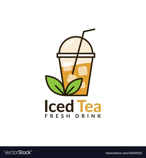 Milktea Logo Ideas, Milktea Logo, Fresh Drink, Tea Illustration, Tea Logo, Best Drawing Ideas, Cup Logo, Fresh Drinks, Drinks Logo