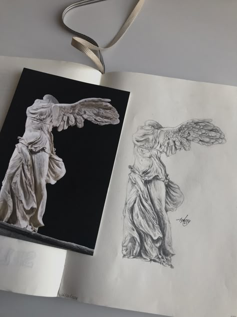 Nike Of Samothrace Drawing, Winged Victory Of Samothrace Drawing, Winged Victory Drawing, Nike Of Samothrace Tattoo, Winged Victory Of Samothrace Tattoo, Winged Victory Tattoo, Victory Tattoo, Winged Victory Of Samothrace, Winged Victory