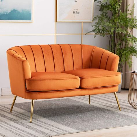 Trendy Sofas, Modern Velvet Sofa, Small Loveseat, Contemporary Loveseat, Family Sofa, Velvet Lounge Chair, Sofa For Living Room, Velvet Lounge, Family Room Sofa