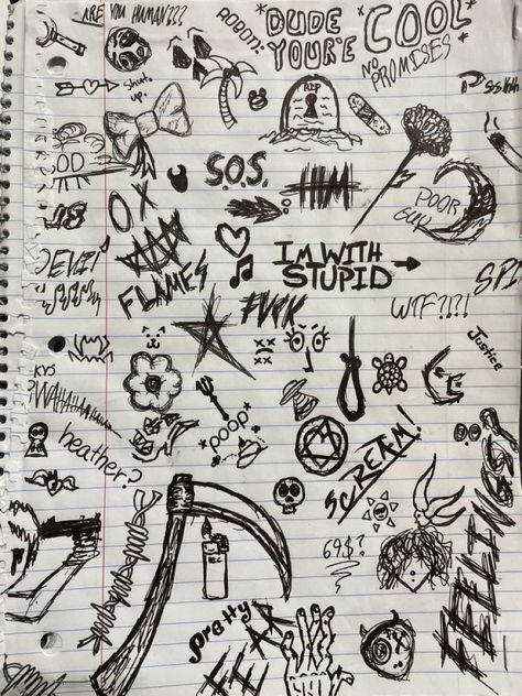 Hipster Drawings, Notebook Sketches, Notebook Doodles, Notebook Drawing, Hand Doodles, Graffiti Doodles, Doodle Pages, Indie Drawings, Meaningful Drawings