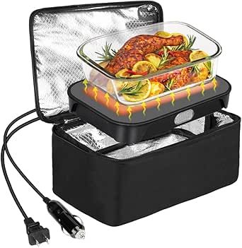 PHIWILLS 100W Portable Oven Food Warmer, 12V/24V/110V Electric Heated Lunch Box, Personal Microwave for Reheating & Cooking Meals in Car, Truck, Office, Worksite, Camping, Potlucks Oven Food, Heated Lunch Box, Portable Oven, Food Containers Lunch, Cooking Meals, Mini Oven, Picnic Lunches, Office Lunch, Oven Canning