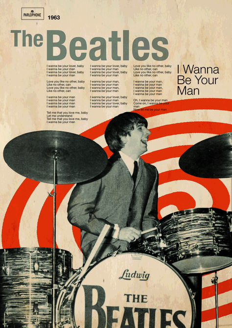 The Beatles Vintage Poster, The Beatles Graphic Design, The Beatles Poster, 1960s Posters, Beatles Vintage, Beatles Vinyl, Beatles Lyrics, Beatles Graphic, Beatles Poster