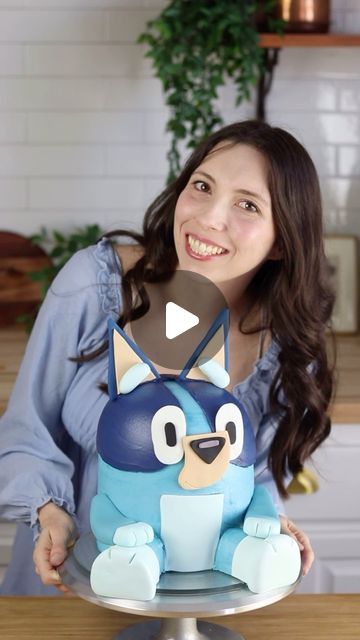 Sheri Wilson on Instagram: "Making a Bluey Cake! 💙 You guys requested this cake and it was super fun to give her a try! Which character do you think we should attempt next? 🎂 #bluey #cake #disney #cakedecorating" How To Make Bluey Cake, Easy Bluey Cake Ideas, Bluey Cake Ideas, Sheri Wilson, Personalized Wedding Cake Toppers, Cake Videos, Wedding Cake Toppers, Themed Cakes, Personalized Wedding