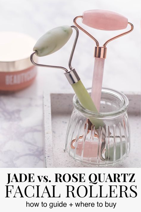 Jade Rolling, Rose Quartz Roller, Quartz Roller, Face Roller, Make An Infographic, Jade Roller, Oil Diffuser Blends, Facial Roller, Face Massage