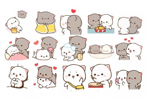 "Cat Cut Stickers for Telegram" is a set of animated stickers featuring cute cats in various situations and expressions. Add some fun and cuteness to your Telegram chats with these adorable feline stickers. Download the complete package and step-by-step guide for installation to start using them in your conversations. Telegram Stickers Love, Emojis And Their Meanings, Telegram Chat Theme, Cutie Cat-chan, Messenger Stickers, Cute Cat Stickers, Animated Cats, Cute Expressions, Facebook Cover Photos Love