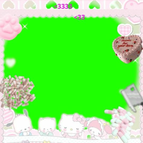 Cutecore Edit Overlay, Cutecore Green Screen, Cute Green Screen Overlay, Cutecore Template, Kawaii Overlays For Edits, Cutecore Overlays, Cutecore Overlay, Cute Overlays For Edits, Greenscreen Overlay